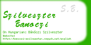 szilveszter banoczi business card